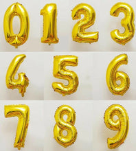 Load image into Gallery viewer, 16&quot; Gold/Silver Number Balloons Birthday Party Decor-ubackdrop