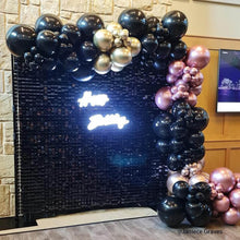 Load image into Gallery viewer, Black Shimmer Wall Panels – Easy Setup Wedding/Event/Theme Party Decorations-ubackdrop