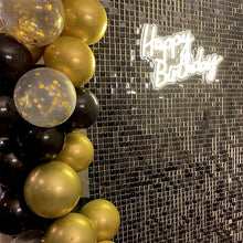 Load image into Gallery viewer, Black Shimmer Wall Panels – Easy Setup Wedding/Event/Theme Party Decorations-ubackdrop