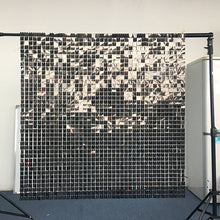 Load image into Gallery viewer, Black Shimmer Wall Panels – Easy Setup Wedding/Event/Theme Party Decorations-ubackdrop
