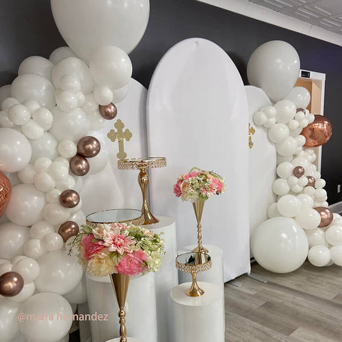 Pure White Birthday Party Decoration Chiara Backdrop Arched Wall Covers ONLY-ubackdrop