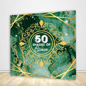 50 Shades of Green Birthday Backdrop-ubackdrop