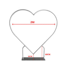 Load image into Gallery viewer, Party &amp; Hoop Balloon Heart Shape Loop Flower Arch Photo Booth Backdrop Stand Heart Backdrop-ubackdrop