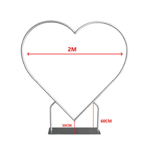 Party & Hoop Balloon Heart Shape Loop Flower Arch Photo Booth Backdrop Stand Heart Backdrop-ubackdrop