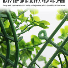 Load image into Gallery viewer, Greenery Wall Backdrop Artificial Boxwood Hedges Panels for Party Decoration-ubackdrop