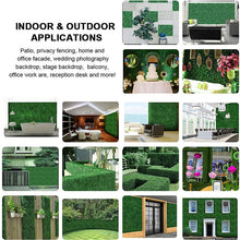 Load image into Gallery viewer, Greenery Wall Backdrop Artificial Boxwood Hedges Panels for Party Decoration-ubackdrop