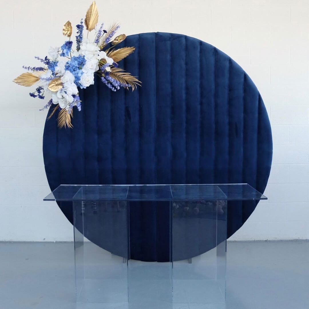 Royal Blue Velvet Round Backdrop Cover with Stand | FREE SHIPPING ...
