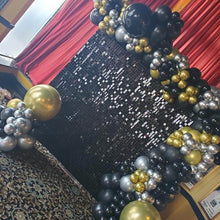 Load image into Gallery viewer, Black Shimmer Wall Panels – Easy Setup Wedding/Event/Theme Party Decorations-ubackdrop