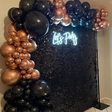 Load image into Gallery viewer, Black Shimmer Wall Panels – Easy Setup Wedding/Event/Theme Party Decorations-ubackdrop