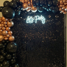 Load image into Gallery viewer, Black Shimmer Wall Panels – Easy Setup Wedding/Event/Theme Party Decorations-ubackdrop