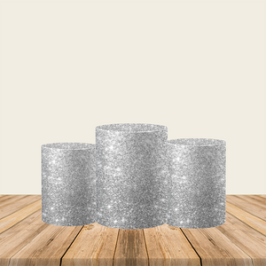 Glitter Silver Utility Pedestal Covers Plinth Cover Printed Fabric Pedestal Cover-ubackdrop