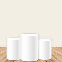 Load image into Gallery viewer, Pure White Utility Pedestal Covers Plinth Cover Printed Fabric Pedestal Cover-ubackdrop